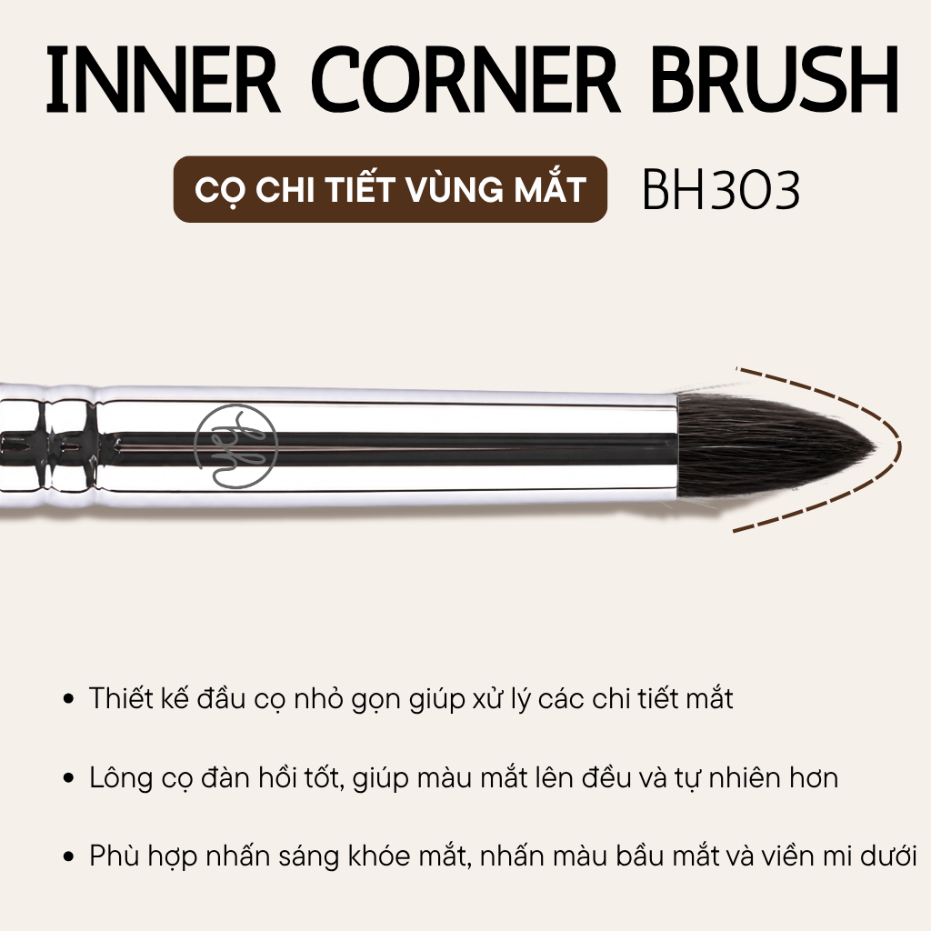 Cọ Nhấn Khóe Mắt BH Cosmetics Inner Corner BH303